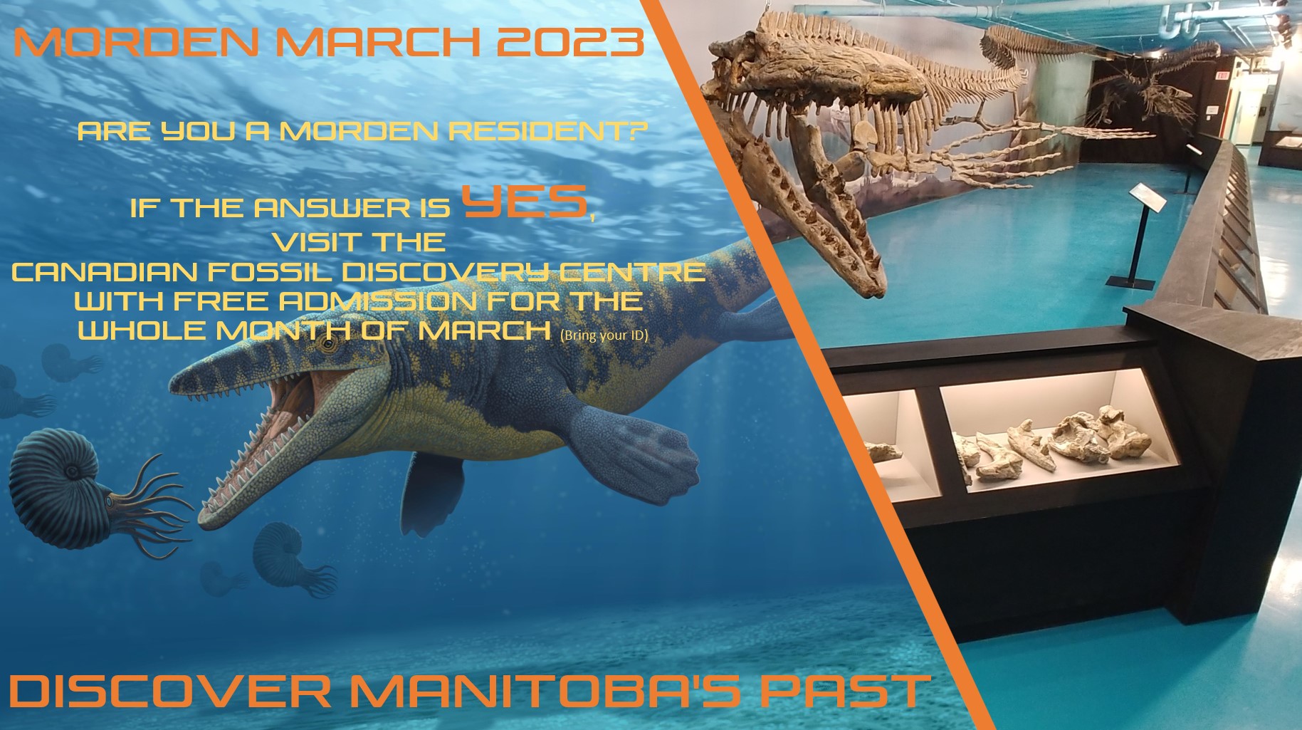 Free admission for Morden Residents in March Canadian Fossil