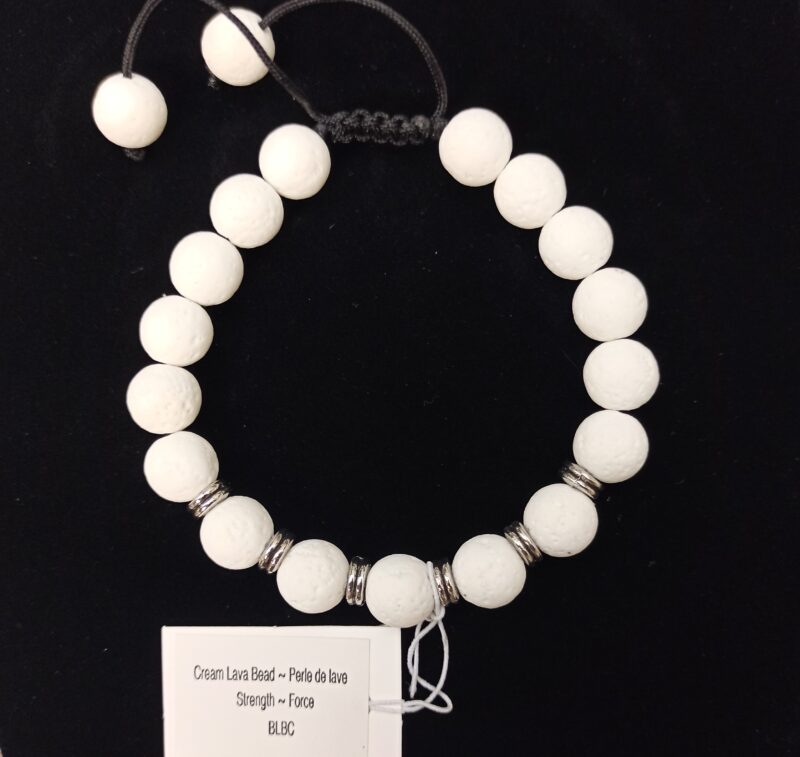Lava Bead Bracelet – Cream (5049)