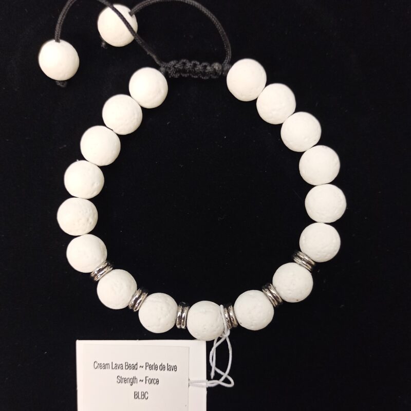 Lava Bead Bracelet – Cream (5049)