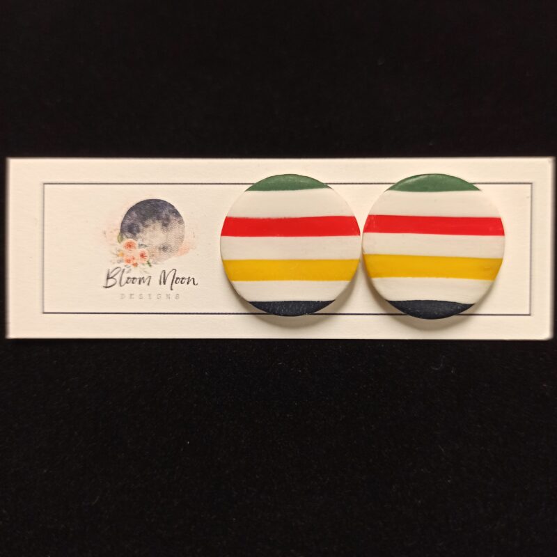 Heritage Stripes Circle Studs (5079)